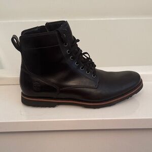 Timberland Men's Black Leather Lace-Up Boots